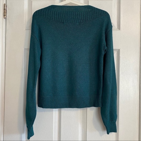 Guess Green Balloon Sleeve Sweater - Picture 5 of 6